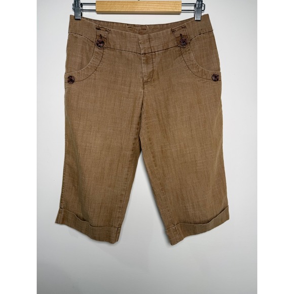 Odds ‘n Evens Pants - Odds 'n Evens Women's Brown Khaki Shorts‎ Bermuda Long Size 7